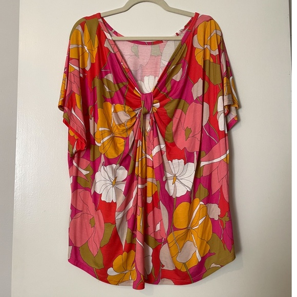 Trina Turk ALLISA Boca Chica Floral Boatneck Top - XL - Picture 5 of 9